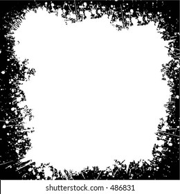 black paint splatter border