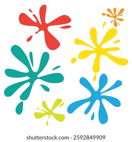 paint splatter color vector illustration
