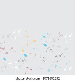 Paint splatter isolated on gray background. For web site, poster,placard and wallpaper. Useful for backdrop and banner template. Creative art concept, vector illustration, eps 10