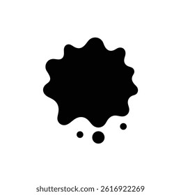 Paint Splatter Shape Black Icon Grunge 90s Fill