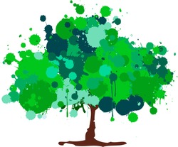 Splattering Tree Abstract Paint Splatter Trees Art Free Stock Photo - Public Domain Pictures