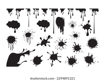 Paint Splatter vector For Print, Paint Splatter Clipart, Paint Splatter vector Illustración