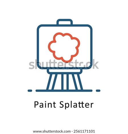 Paint Splatter Vector Two Color Icon. Eps file 10