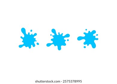 paint splatter or water splash element set