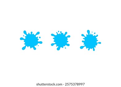 paint splatter or water splash element set