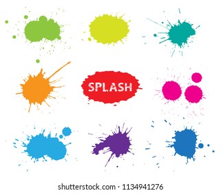 Paint Splatters Collection.Vector Splashes Set.