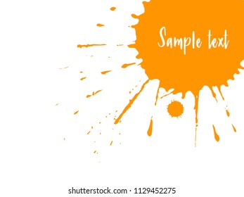 Paint splatters drops and trail. Spray paints with droplets and streaks. Grunge splash textures background for text