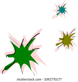 Paint Splatters. Hand Drawn Splashes. Vector, Water dispersion, droplet color, for quotes, text labels, text frames, shop decorations, and price tags.
