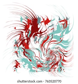 Paint Splatters, Paint Splashes Shapes, Fashion Abstract Art, Splash Background with Drops, Grunge Blots Design Elements