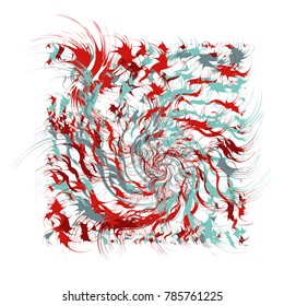 Paint Splatters, Paint Splashes Shapes, Fashion Abstract Art, Splash Background with Drops, Grunge Blots Design Elements