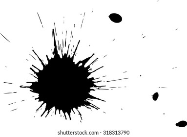 Paint spot. Grunge element for modern design. Emotional art. Abstract background.