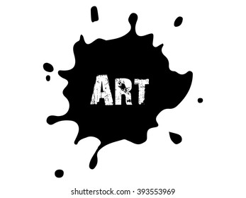 Paint spot. Grunge element for modern design. Emotional art. Abstract background.
