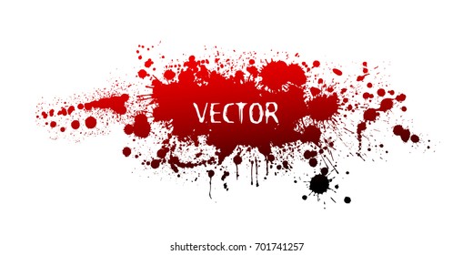 Paint spots. Red blood. Vector