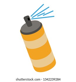 Paint spray bottle isolated