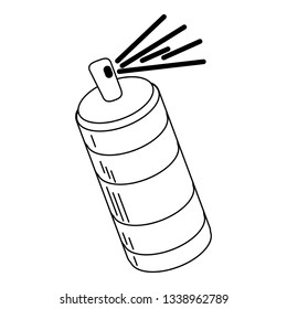 Paint spray bottle isolated in black and white