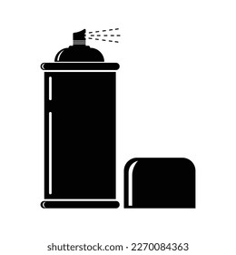 paint spray can icon illustration with open lid