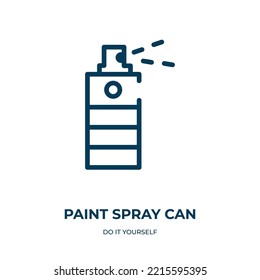 El spray de pintura puede ser un icono. Ilustración vectorial lineal de la colección hágalo usted mismo. El spray de pintura de contorno puede ser un vector de icono. Símbolo de línea delgada para uso en aplicaciones web y móviles, logotipo, medios impresos.