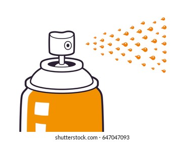 Paint spray can vector icon.