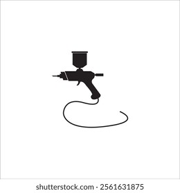 PAINT SPRAY GUN ICON VECTOR ILLUSTRATION SYMBOL DESIGN 