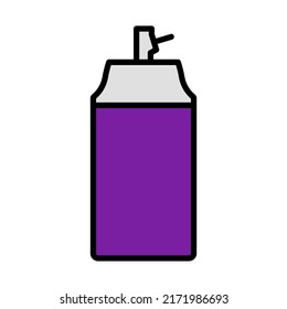 Pintar icono de Spray. Contorno de negrita editable con diseño de relleno de color. Ilustración vectorial.