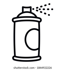 Paint spray icon. Outline paint spray vector icon for web design isolated on white background