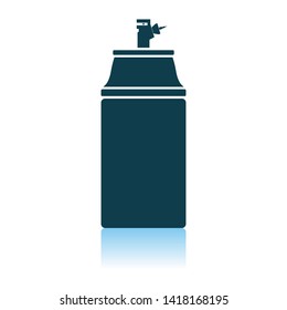 Paint Spray Icon. Shadow Reflection Design. Vector Illustration.