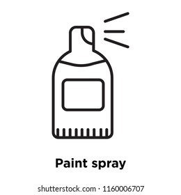 Paint spray icon vector isolated on white background, Paint spray transparent sign , sign and symbols in thin linear outline style