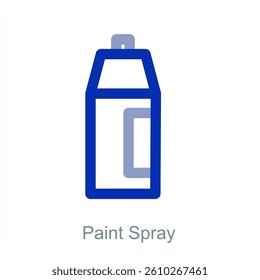 Paint Spray and writing tools icon concept