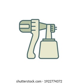 Paint Sprayer concept colored modern icon or design element on white background