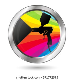 Paint sprayer symbol for coloring