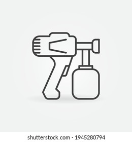 Paint Sprayer vector concept icon or symbol in thin line style