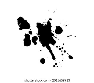Paint stains black blotch background. Grunge Design Element. Brush Strokes. Vector illustration