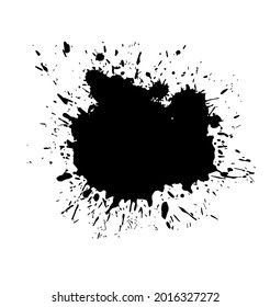 Paint stains black blotch background. Grunge Design Element. Brush Strokes. Vector illustration