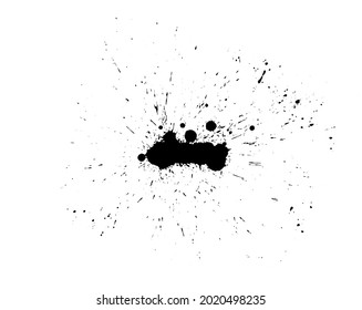 Paint stains black blotch background. Grunge Design Element. Brush Strokes. Vector illustration