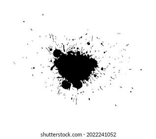 Paint stains black blotch background. Grunge Design Element. Brush Strokes. Vector illustration