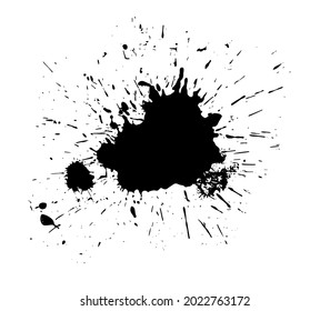 Paint stains black blotch background. Grunge Design Element. Brush Strokes. Vector illustration