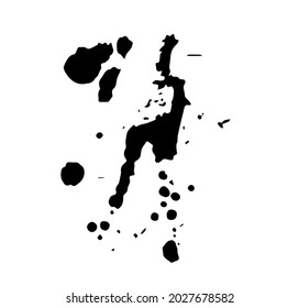 Paint stains black blotch background. Grunge Design Element. Brush Strokes. Vector illustration