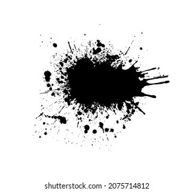 Paint stains black blotch background. Grunge Design Element. Brush Strokes. Vector illustration