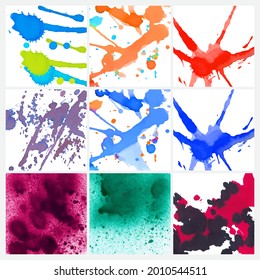 Pintura de manchas, ilustración del vector de color