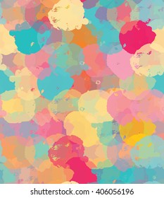 Paint stains green yellow and pink.Hand drawn with ink and marker brush seamless background.Colored paint overlapping stains and splashes creating artistic design backdrop.