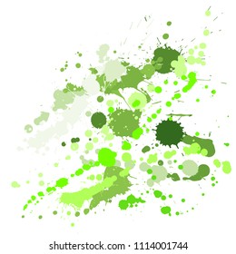 Paint stains grunge background vector. Funky ink splatter, spray blots, dirt spot elements, wall graffiti. Watercolor paint splashes pattern, smear fluid stains splatter backdrop.