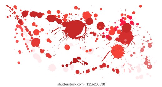 Paint stains grunge background vector. Colorful ink splatter, spray blots, mud spot elements, wall graffiti. Watercolor paint splashes pattern, smear liquid stains splatter background.