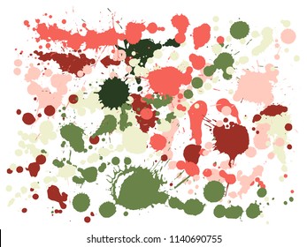 Paint stains grunge background vector. Scribble ink splatter, spray blots, dirty spot elements, wall graffiti. Watercolor paint splashes pattern, smear fluid splats stains background.