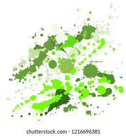 Paint stains grunge background vector. Hipster ink splatter, spray blots, dirty spot elements, wall graffiti. Watercolor paint splashes pattern, smear fluid stains splatter backdrop.
