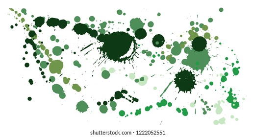 Paint stains grunge background vector. Trendy ink splatter, spray blots, mud spot elements, wall graffiti. Watercolor paint splashes pattern, smear liquid splats stains background.