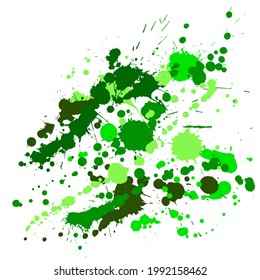 Paint stains grunge background vector. Hipster ink splatter, spray blots, mud spot elements, wall graffiti. Watercolor paint splashes pattern, smear liquid stains spots backdrop.
