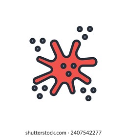 icono de manchas de pintura. vector.Curso editable.Signo de estilo lineal para uso de diseño web,logotipo.Ilustración de símbolo.