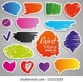 Paint stains set