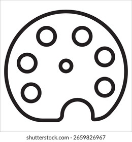 Vector de contorno de icono de stock de pintura