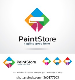 Paint Store Logo Template Design Vector